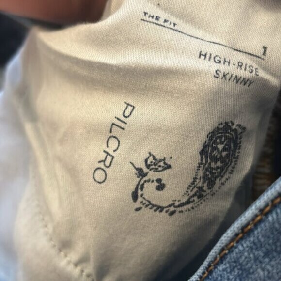 Anthropologie Pilcro High-Rise Skinny Jeans Denim Size 31 Tall - Picture 8 of 8